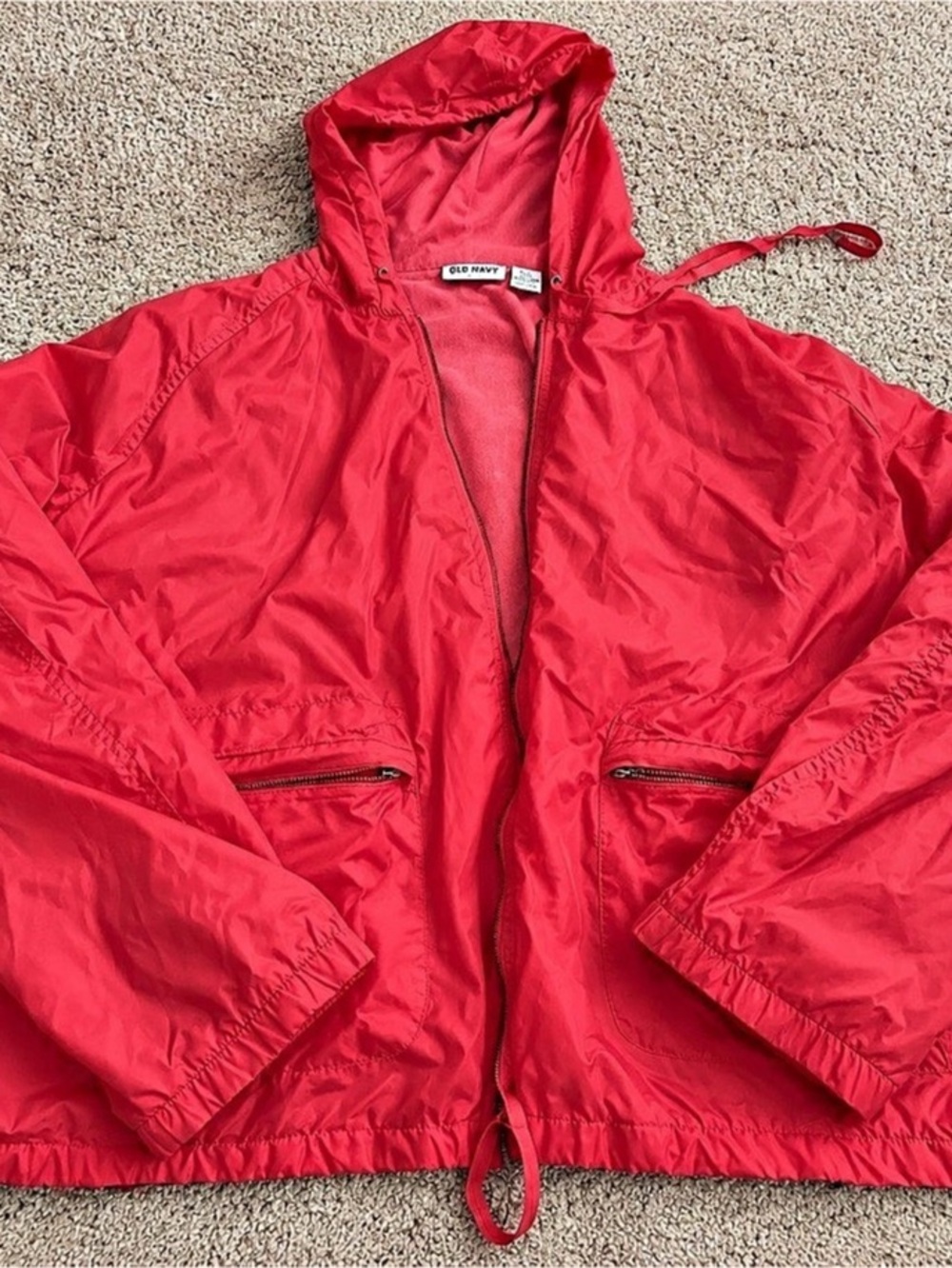 Kim Rogers Women’s Large Red Hooded Fleece Lined Jacket